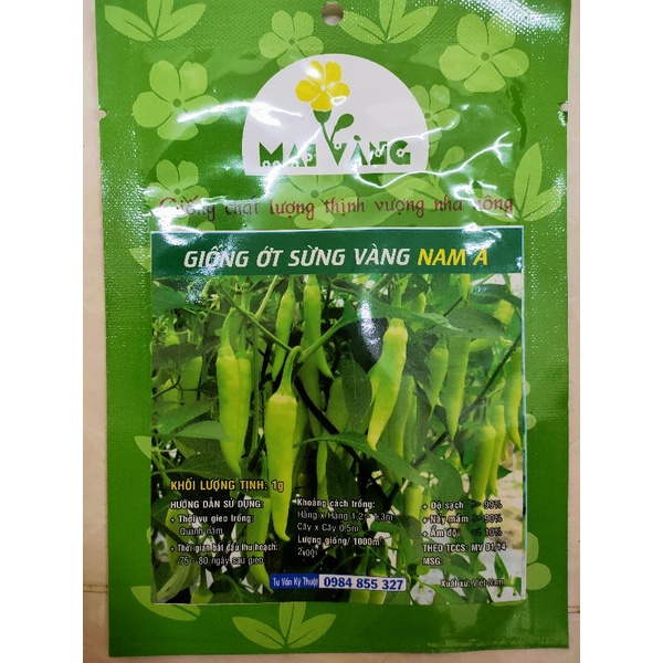 [HCM][Gói 1g] Hạt giống ớt sừng vàng
