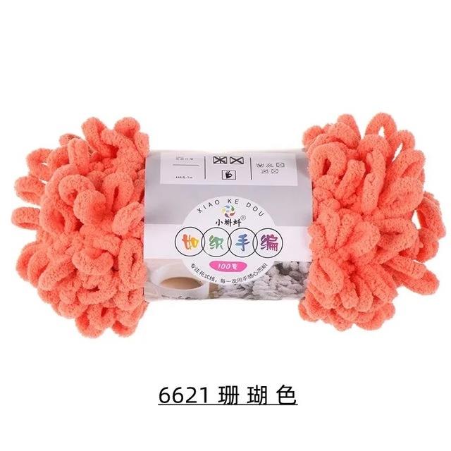 100g/Roll Finger Loop Yarn Thread Puffy Soft Chenille Chunky Yarn Hand  Woven Blanket Scarf Crochet Knitting Thread DIY Yarn Sale