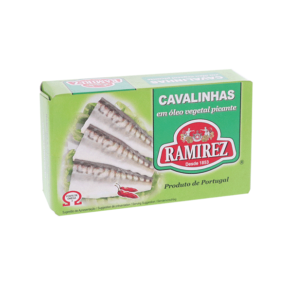 HCMCá nục ngâm dầu vị cay Ramirez Spiced Mackerels In Vegetable Oil 125G