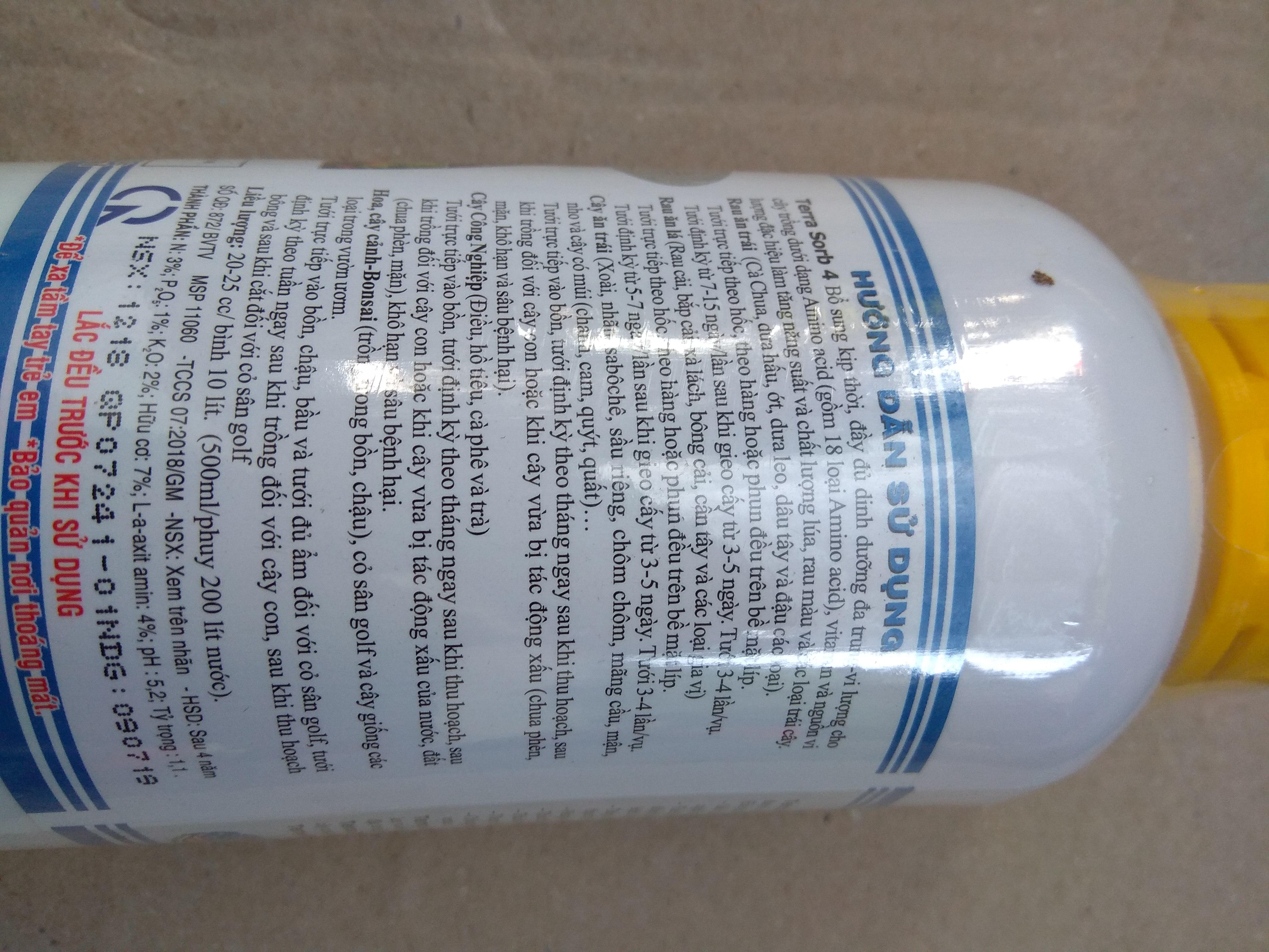 [HCM]Phân bón lá ra rễ Terra -Sorb 4 Root chai 500ml