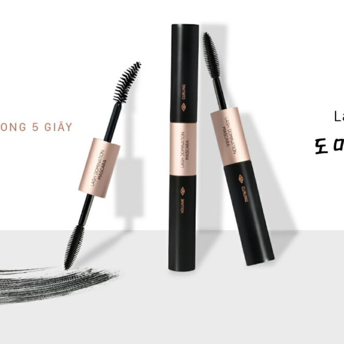 [HCM]Mascara 2 Đầu Vacosi Làm Dài Cong Mi Natural Lash Domination Mascara