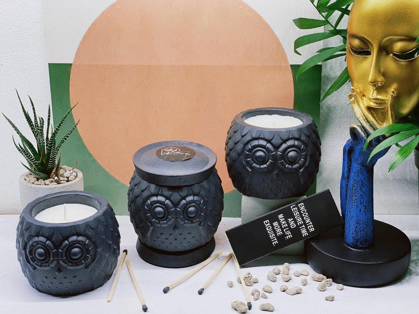 Nến Thơm Tinh Dầu Handmade IGNIS Bamboo & Green Tea (Bột Tre, Trà Xanh)