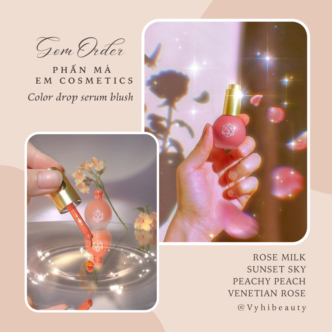 Phấn má Em Cosmetics Color Drops Serum Blush dạng kem