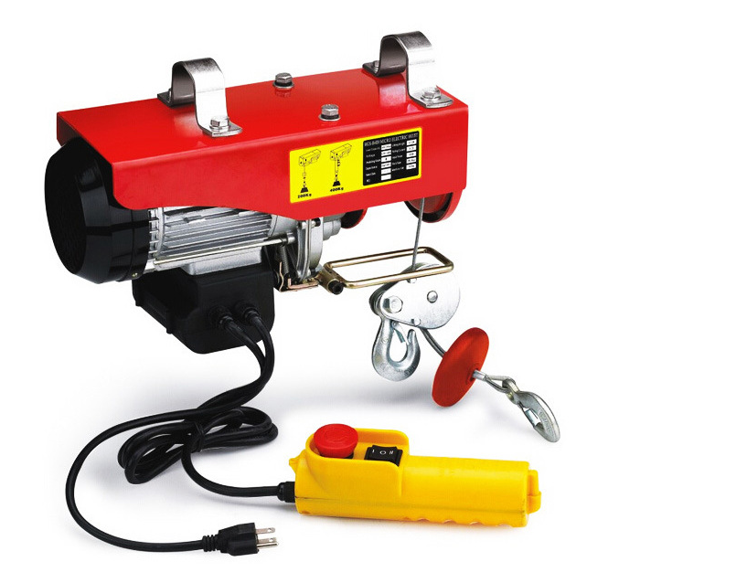 Máy tời điện 220v, máy tời treo pa800 tải trọng 800kg cáp dài 12m nâng hạ vật liệu