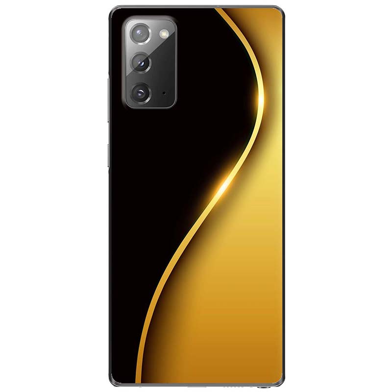 Ốp lưng dành cho Samsung Galaxy Note 10, Note 10 Plus, Note 10 Lite, Note 20, Note 20 Ultra mẫu Đường cong chữ S vàng
