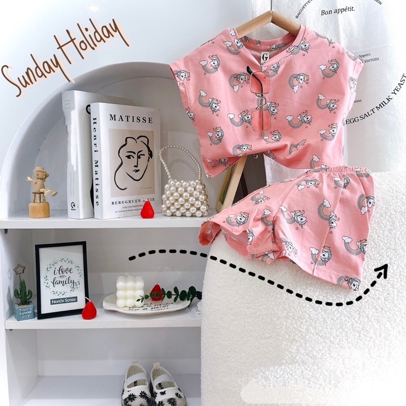 Sét bộ mặc nhà cánh dơi siêu cưng cho bé 9-28kg