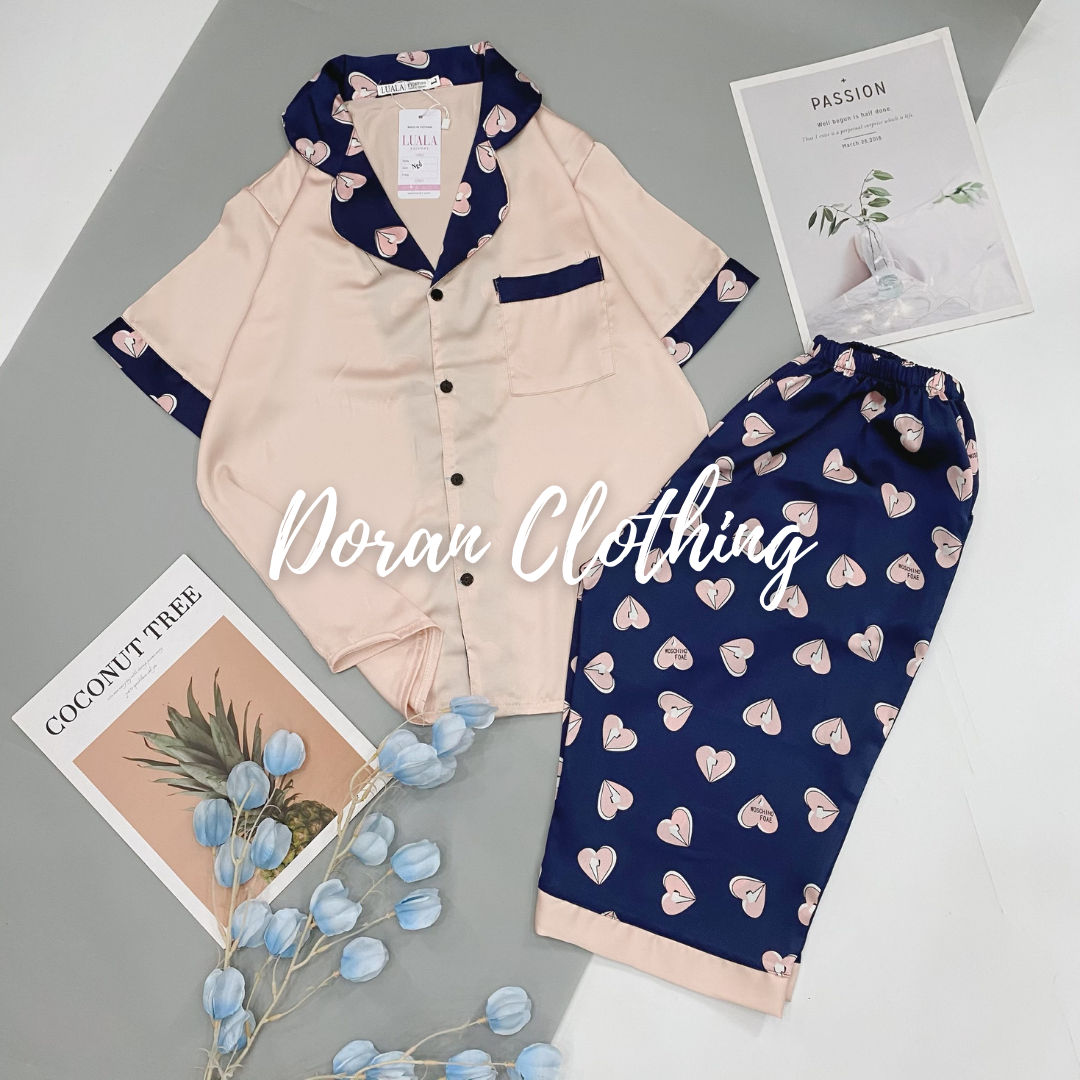 [XẢ KHO] Pijama Đồ Bộ Mặc Nhà Lụa Satin Lửng Mẫu Mới 2021
