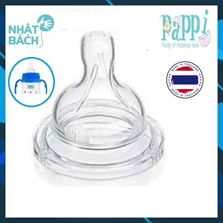 Núm vú cổ rộng silicon Pappi Thailand size M,L