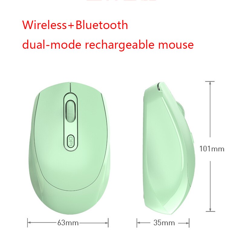 ZZOOI Macaron Wireless Bluetooth Dual-mode Rechargeable Game Mouse Computer Gamer Wirelesss Office Mouses Gaming Laptop Mice Keyboards