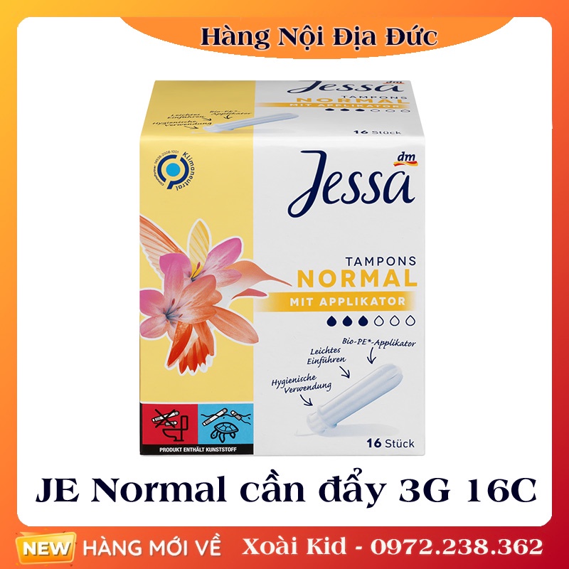 Băng vệ sinh Tampon Jessa Đức đủ size - Date mới đủ Bill