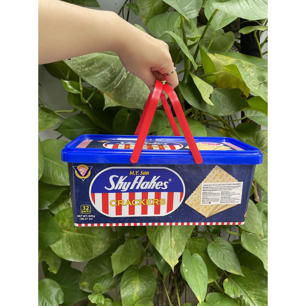 Chậu Ăn Kiêng Bánh Quy Sky Flakes Crackers (Hộp 800g)