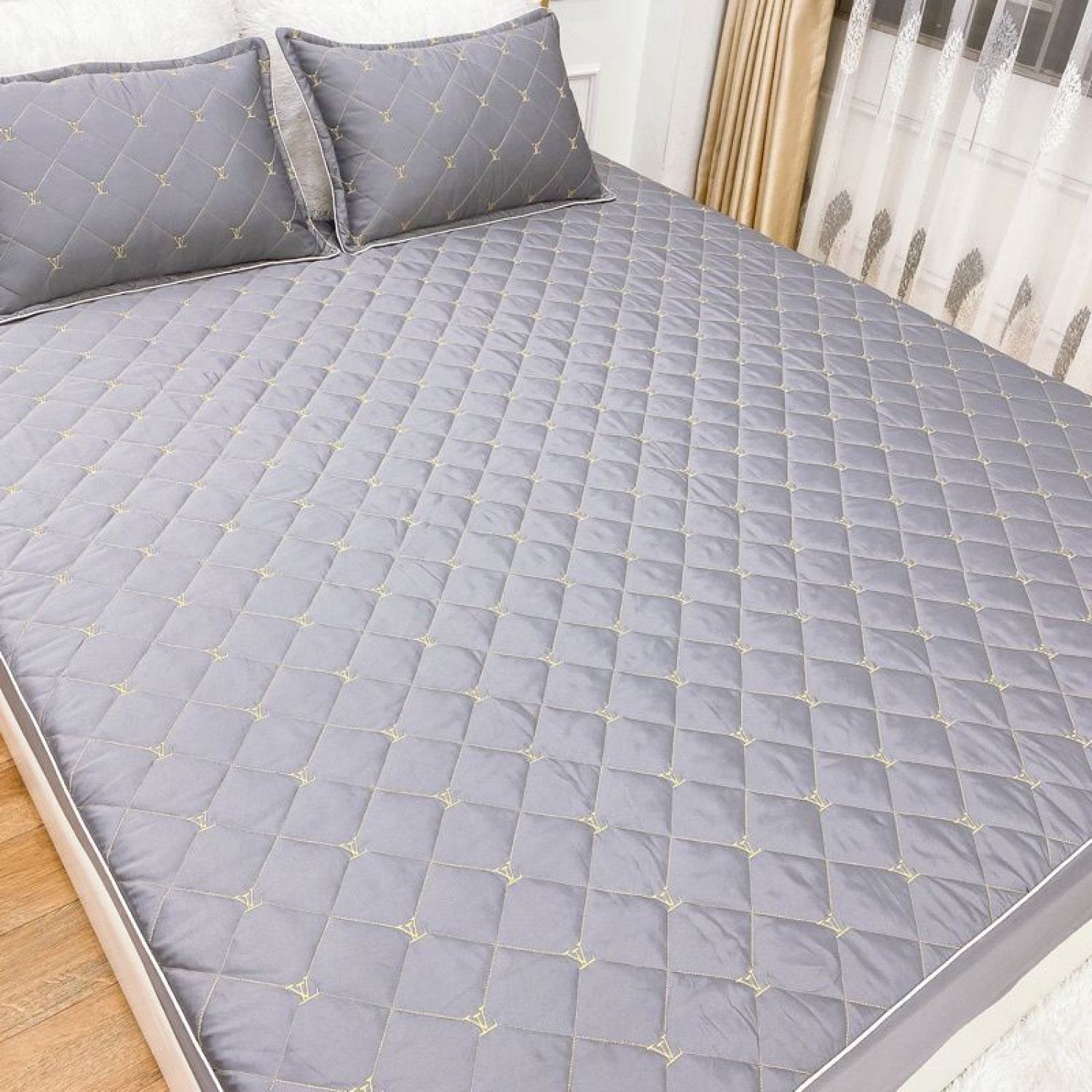 [ XẢ KHO ] GA LỤA SATEEN CAO CẤP TRẦN BÔNG 3 LỚP BO CHUN BỌC ĐỆM