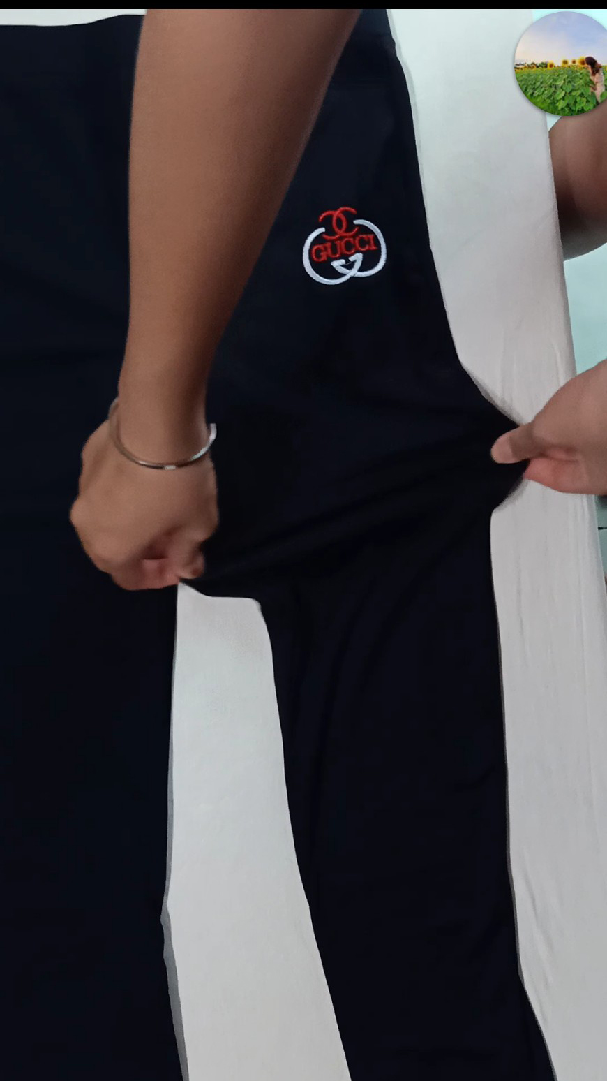 [HCM]Quần legging nữ - thêu logo GC đỏ trắng [ảnh + video thật]