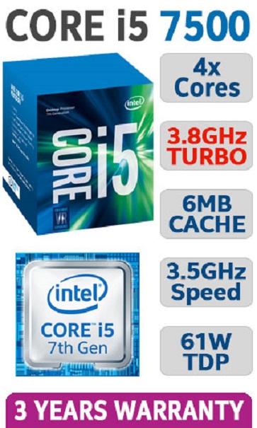 CPU Core I5-7500 3.4GHZ