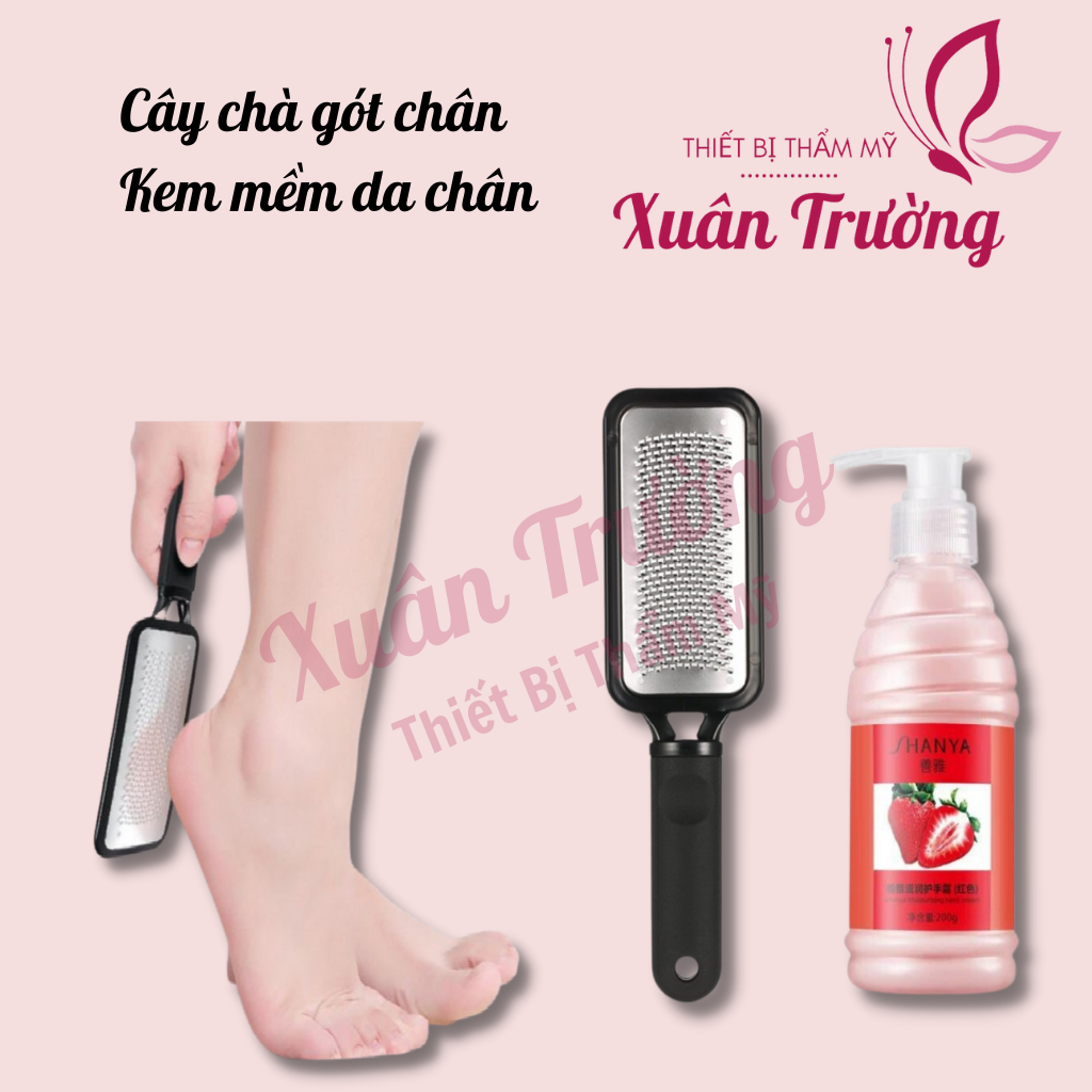 Bộ cây chà gót chân + kem mềm da chân