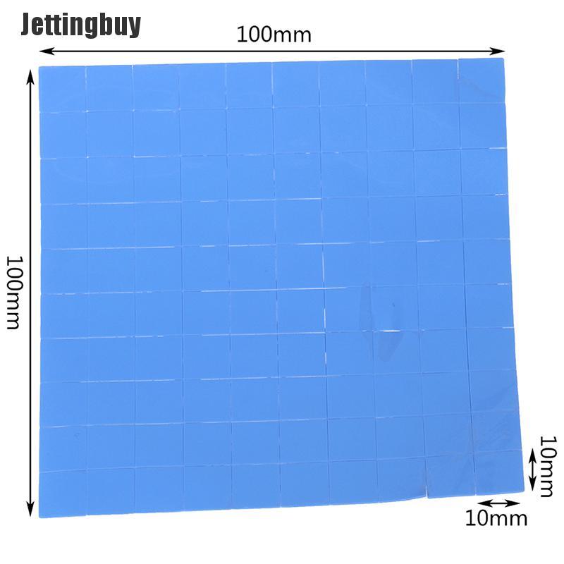 Jettingbuy 100Pcs 10*10*0.5mm Thermal Pad GPU CPU Heatsink Cooling Conductive Silicone Pad