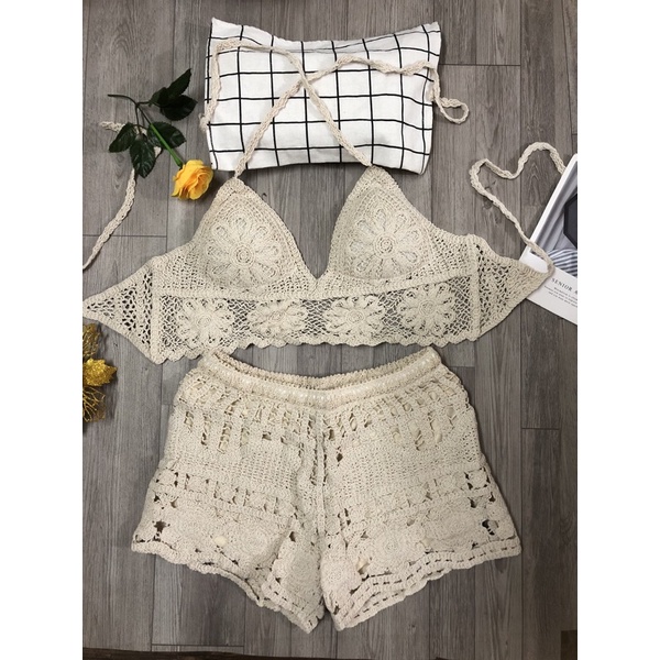 50-Set bikini ren đi biển 3 món cực đẹp mã mới 2022