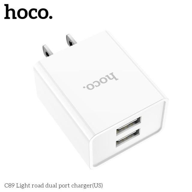 Bộ Sạc Nhanh Hoco C89 2 Cổng Usb Micro 2.1a Dài 1.0m