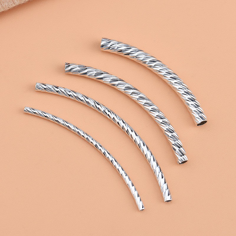 Charm ống bạc loại xoắn - charm bạc 925 - mã cb009