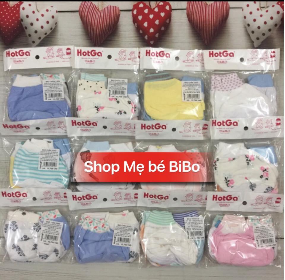 Set 3 Đôi Bao Chân Cho Bé Sơ Sinh Hotga (sơ sinh-6 tháng vải cotton bo thun )