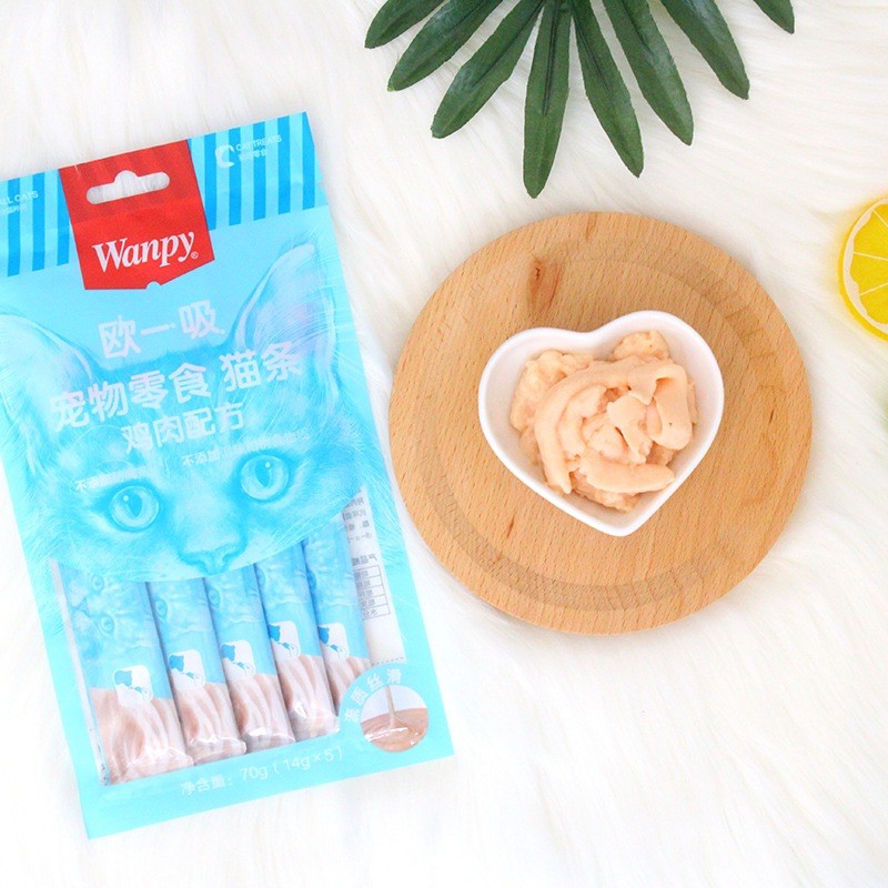 SÚP THƯỞNG WANPY CHO MÈO GÓI 14G*5