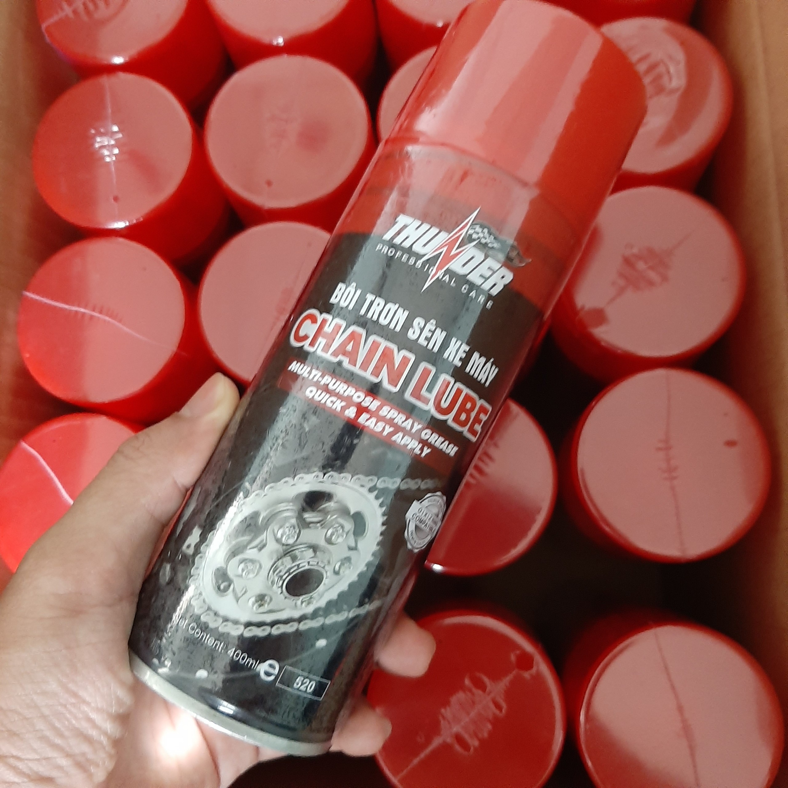 Chai xịt dưỡng sên Thunder Chain Lube 400ml