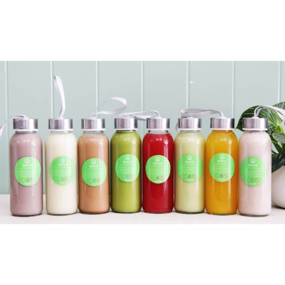 bình nước thủy tinh 300ml dây xách combo 10 chai