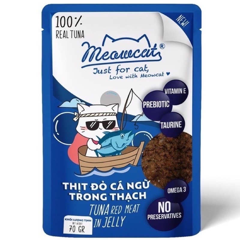 Pate Meowcat Cho Mèo Gói 70Gr Đủ Vị