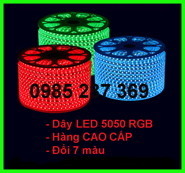 Dây LED nháy đổi 7 màu 5050 RGB 220V chưa kèm nguồn điều khiển