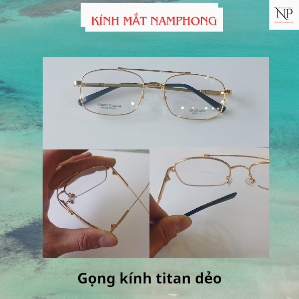 Gọng Kính( dẻo nikon ) titanium 2 cầu