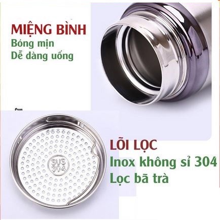 Bình giữ nhiệt inox 304 dung tích 1000ml 2 lớp cách nhiệt giữ nóng lạnh cao cấp dung tích 600ml, 1000ml, 1200ml