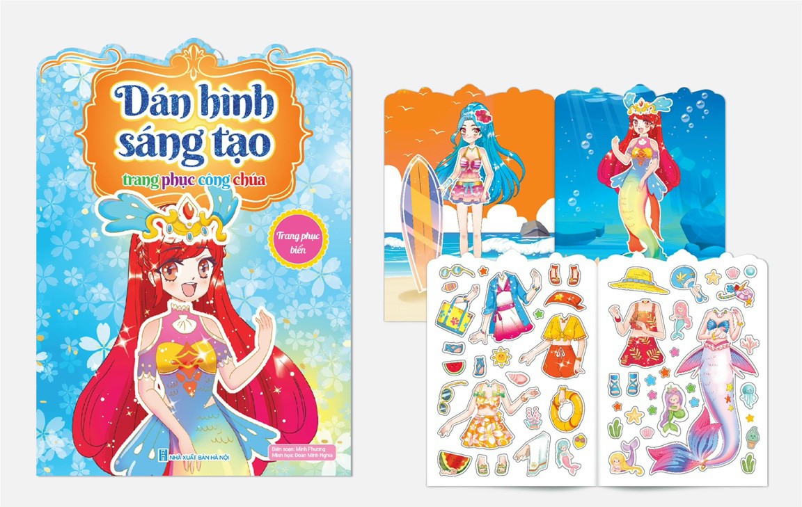 Dán Hình Sáng Tạo Trang Phục Công Chúa (Bộ 6 Cuốn)