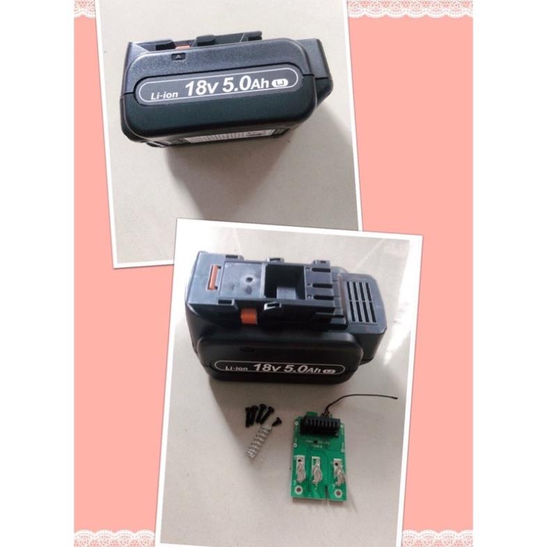 Bộ vỏ , mạch pin panasonic 18v 2 hàng cell 18650