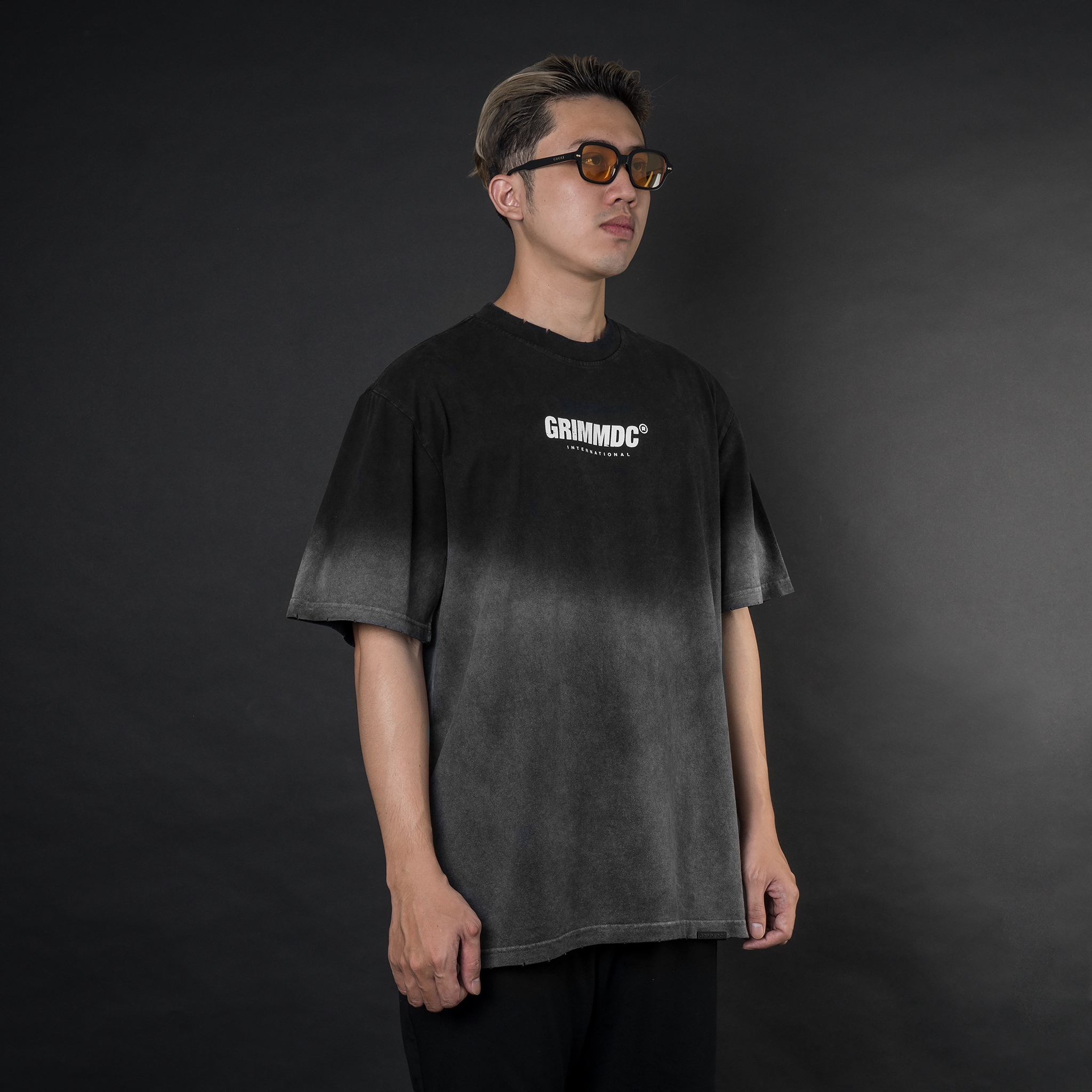 Grimm DC Signature Destroyed collection | Contrast tee // Black-grey