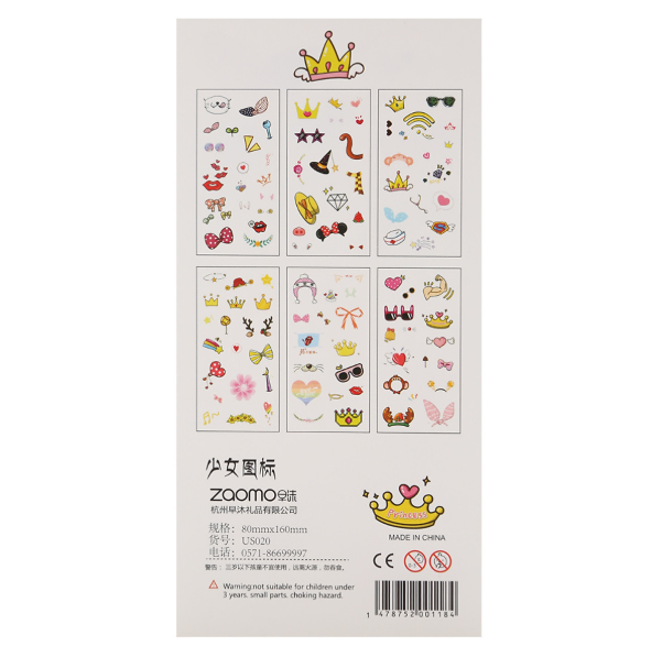 [HCM]Bộ 6 Tấm Sticker Dán Trang Trí - Princess
