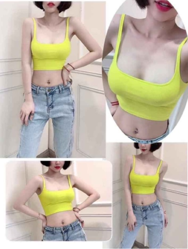 Áo 2 dây croptop hở lưng cổ u