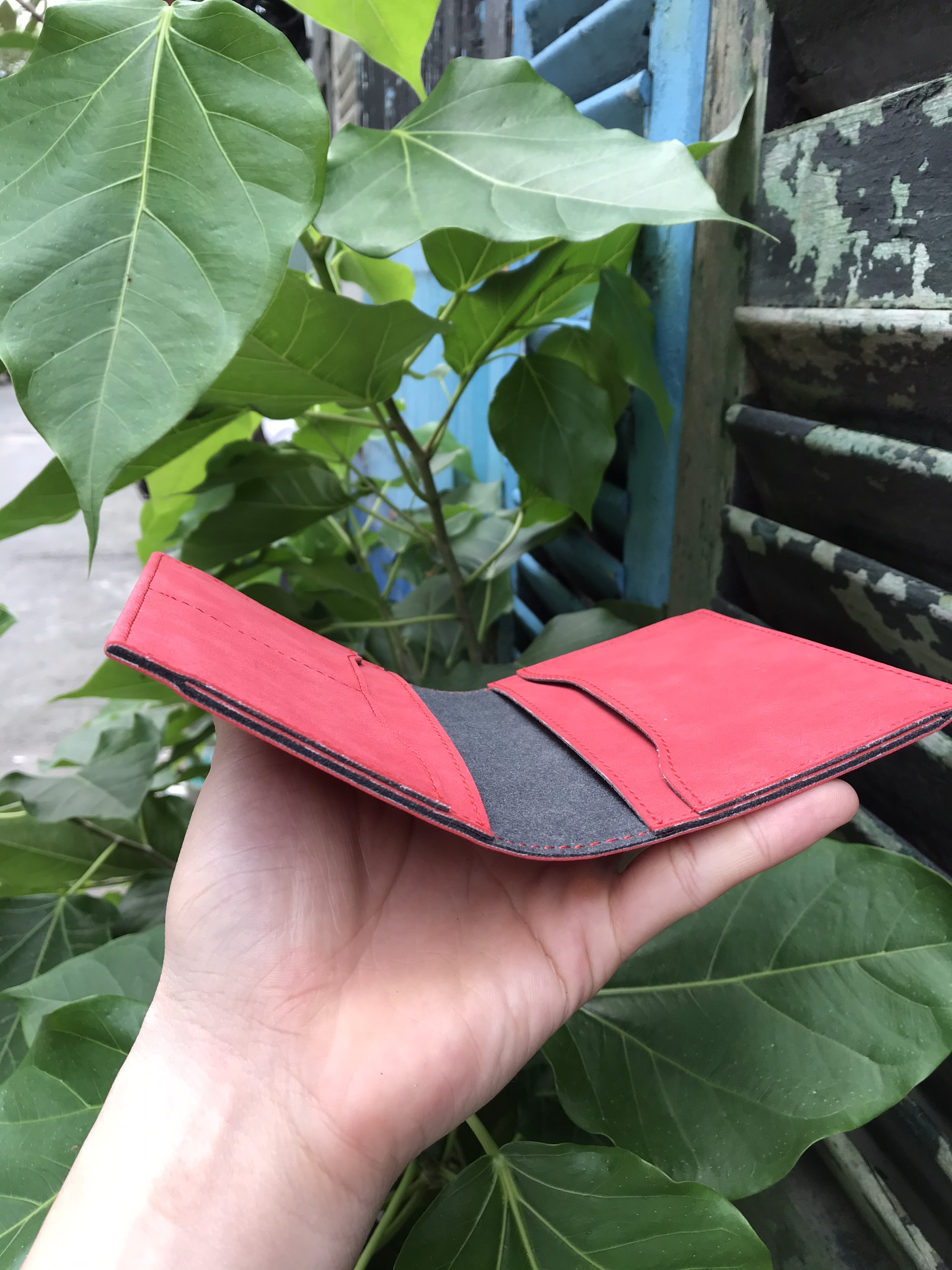 Ví đựng hộ chiếu/cover passport màu đỏ Retro