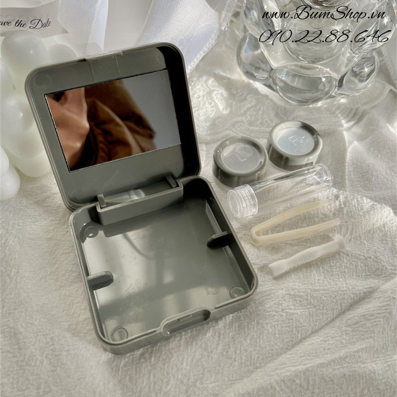Khay gương , khay đựng lens caro độc đáo