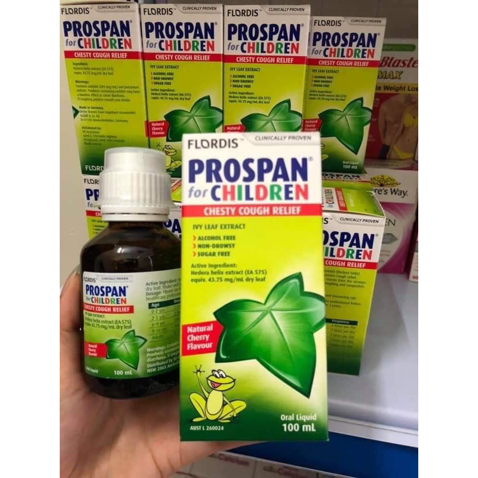 Siro ho cho trẻ em Prospan For Children 100ml của Úc