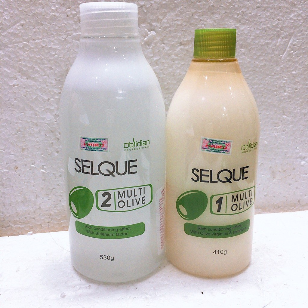 Thuốc uốn tóc (Uốn lạnh) Obsidian Selque Multi Olive 410ml Hàn Quốc (Chai uốn số 1)
