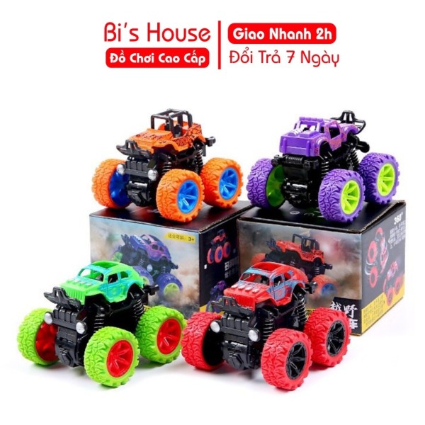 Xe ô tô, xe địa hình đồ chơi quán tính, bánh đà cho bé ( Chọn màu) chất liệu nhựa an toàn - đồ chơi Bis House