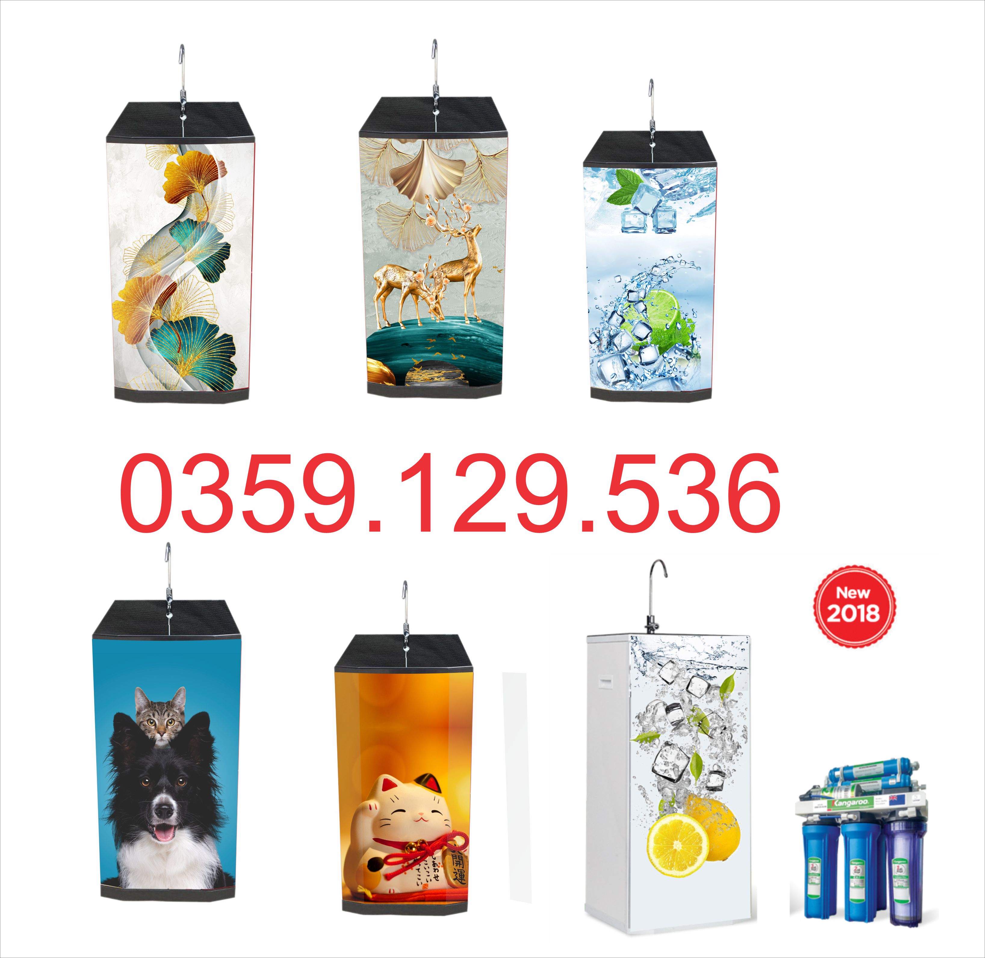Miếng dán decal máy lọc nước chống thấm nước - nhận in theo yêu cầu