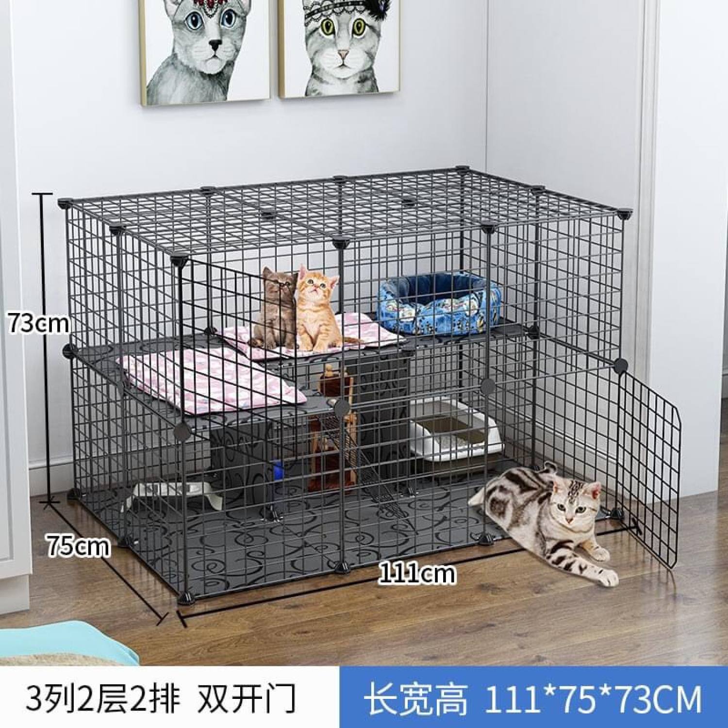 Chuồng quây thú cưng lưới ɡhép 2 tầng