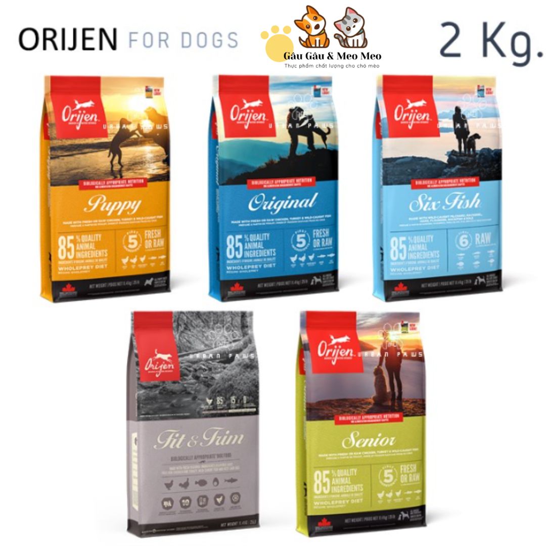 [Bao nguyên seal 2kg] Thức ăn chó ORIJEN (Grain free)