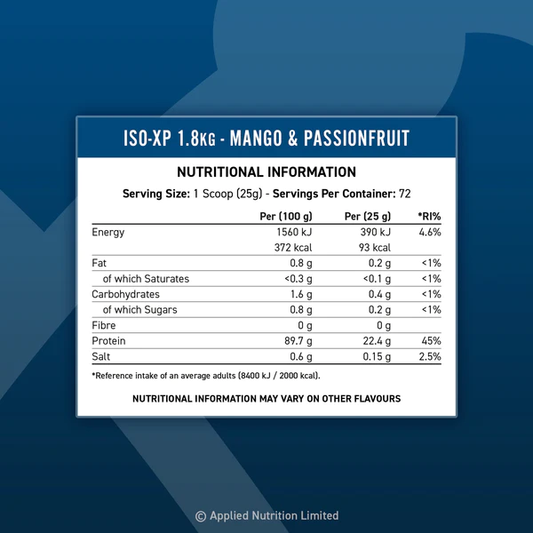 Whey protein isolate Applied Nutrition Iso XP chính hãng 1kg