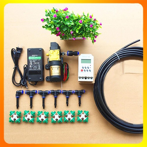 Máy bơm phun sương tự động tưới lan, cây cảnh
