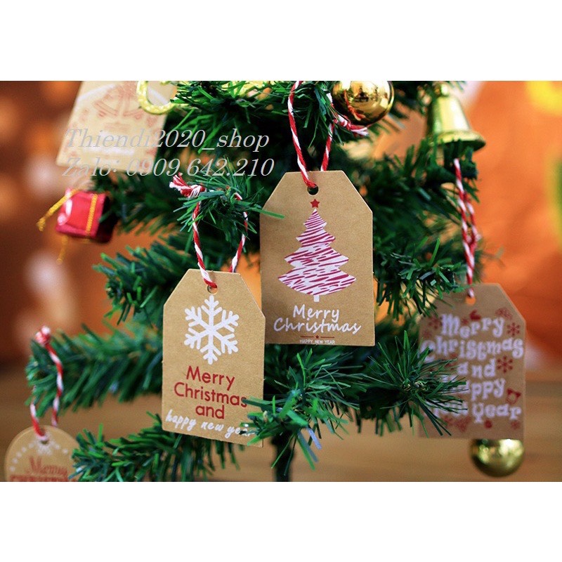 NOV22-NOV23-Tem treo giấy NOEL (tặng kèm dây ribbon)