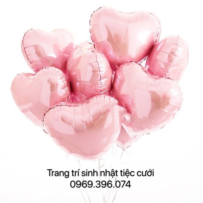Bóng tim 45cm, 25cm, 10cm nhiều màu