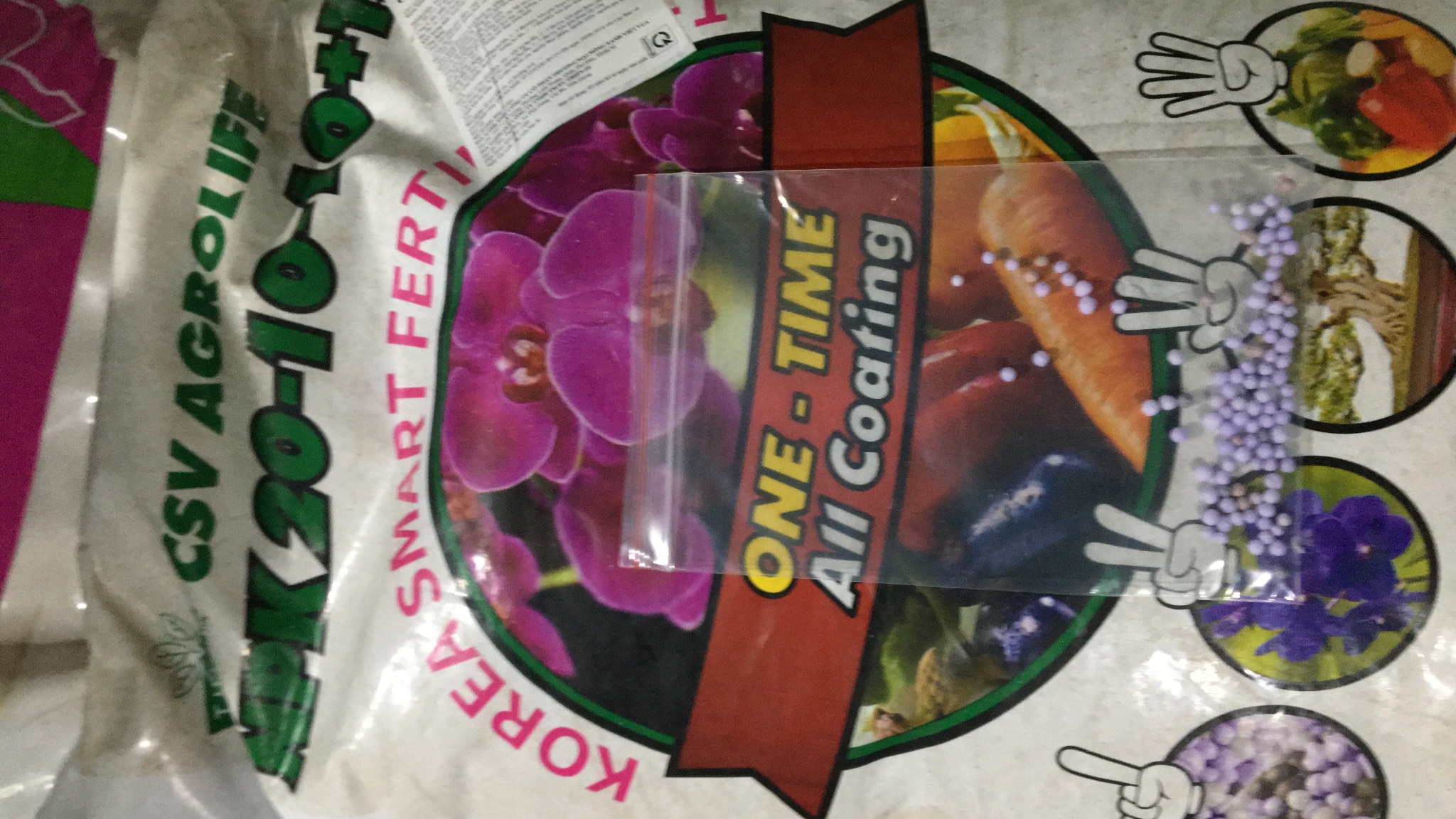 Phân bón tan chậm Hàn Quốc 20-10-10 + Te gói lẻ 500gr
