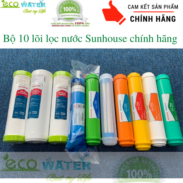 BÁO GIÁ Lõi Lọc Nước 4 5 6 | Shopee Lazada Sendo Tiki mới nhất 62 Bộ 10 lõi lọc nước sunhouse 1 2 3 4 5 6 7 8 9 10 chính hãng Sunhouse - Tặng kèm cút T, cút góc và dây phi 6 máy lọc nước